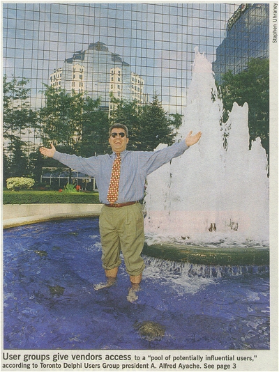 Alfred walking on water (not very well)